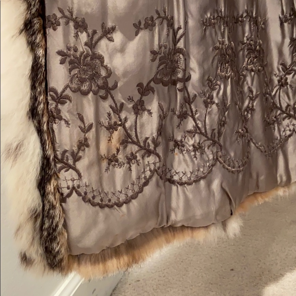 Natural Lynx coat with shawl collar - Picture 8 of 9